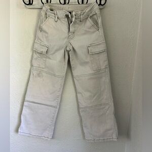 Whiteish-gray  cargo pants for girls size:10